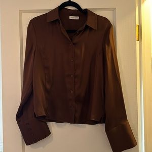 Vintage Anine Bing 100% Sill Button Down - Size XS